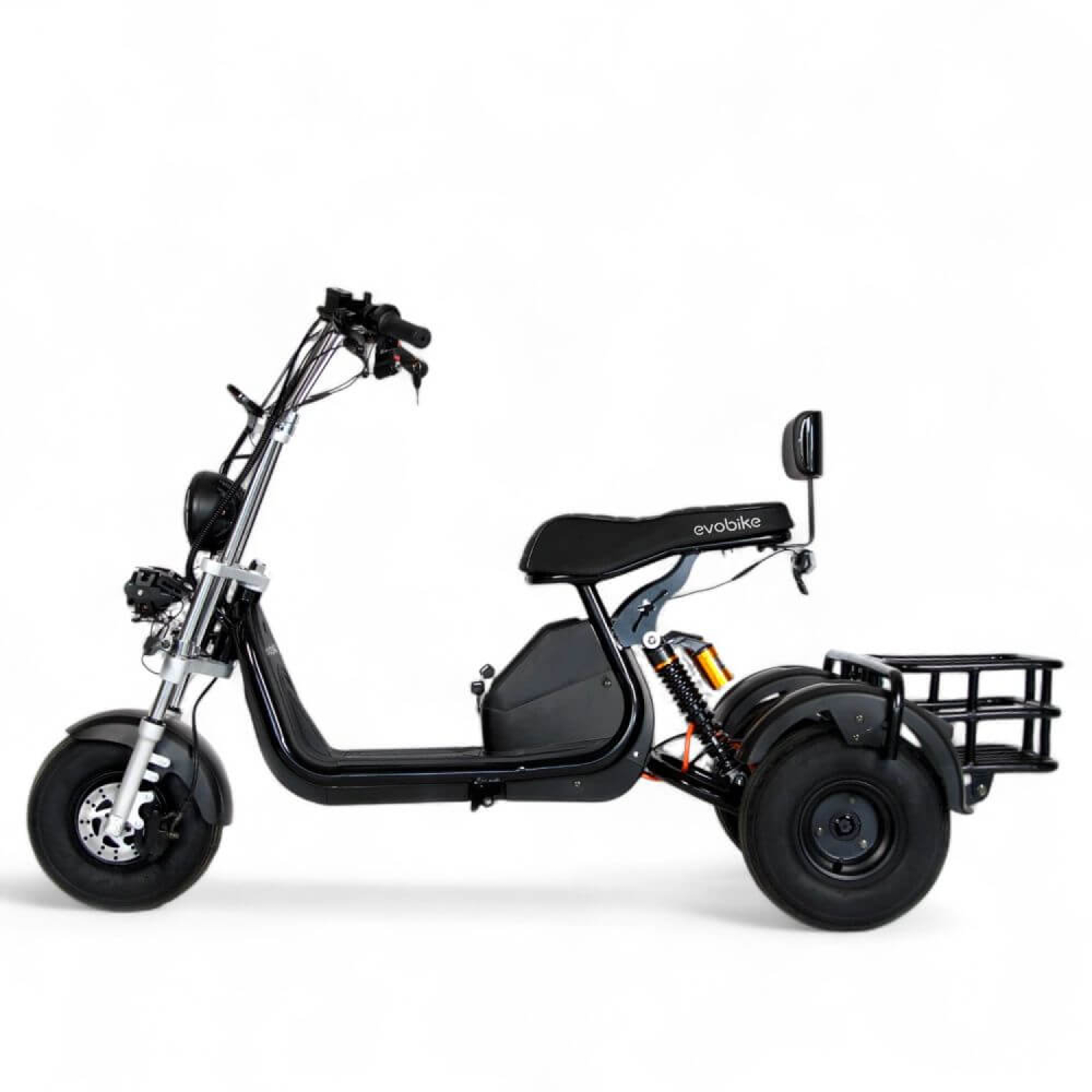 Электровелосипед EVOBIKE Grizzly X3 PRO 2500W 48V 24Ah | Трехколесный, до 50 км хода, 15" бескамерные колеса, гидравлические тормоза, амортизаторы, грузовой багажник, Фото 6