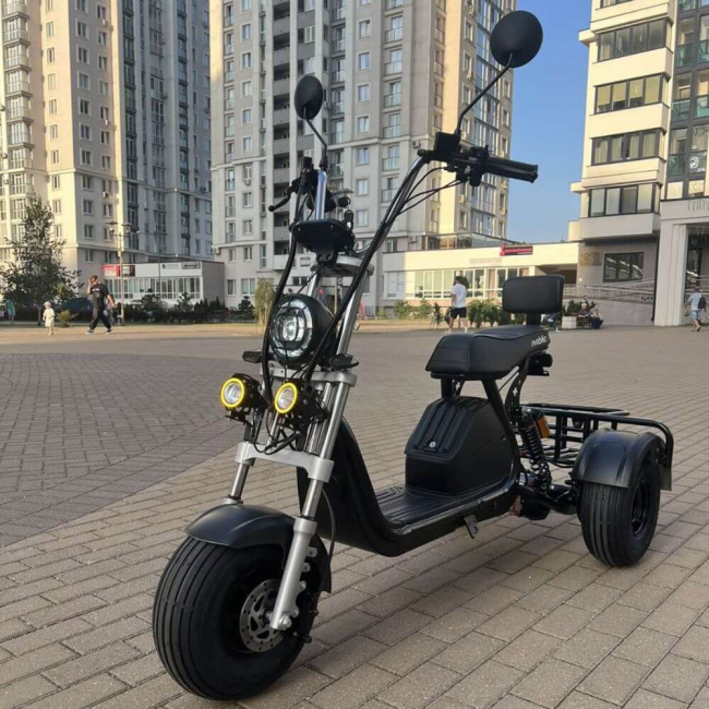 Электровелосипед EVOBIKE Grizzly X3 PRO 2500W 48V 24Ah | Трехколесный, до 50 км хода, 15" бескамерные колеса, гидравлические тормоза, амортизаторы, грузовой багажник, Фото 8