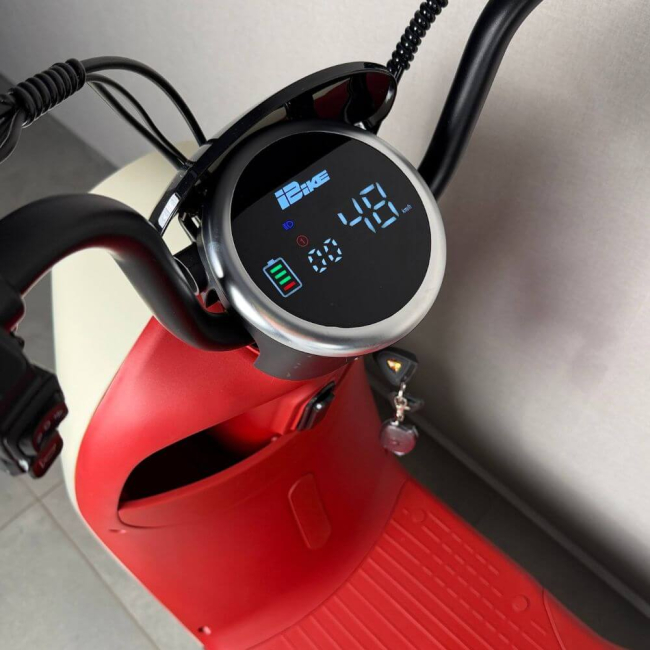 Електровелосипед EVOBIKE UNO 600W 48V 20Ah Graphene 14" Вишнево-кремовий| До 35 км/год | Двомісний | Гарантія 24 місяці, Фото 5