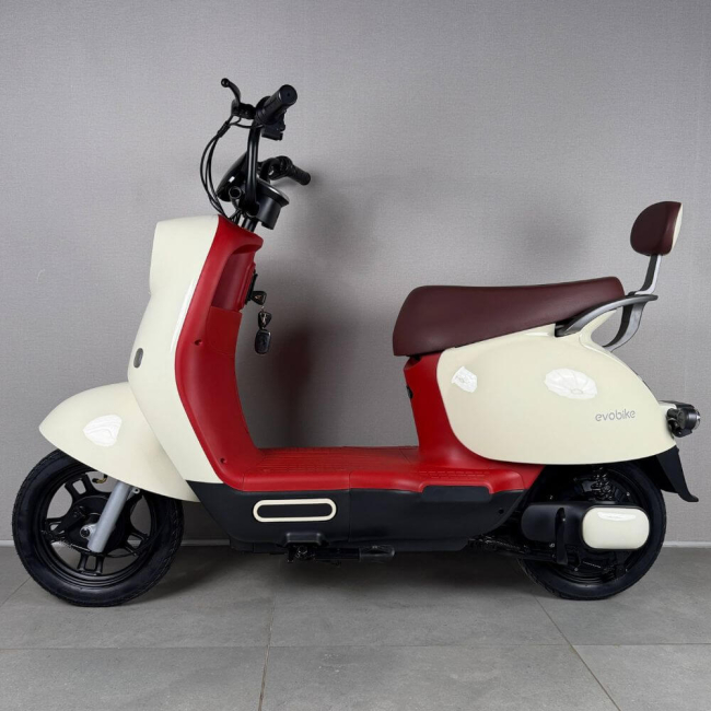 Електровелосипед EVOBIKE UNO 600W 48V 20Ah Graphene 14" Вишнево-кремовий| До 35 км/год | Двомісний | Гарантія 24 місяці, Фото 2