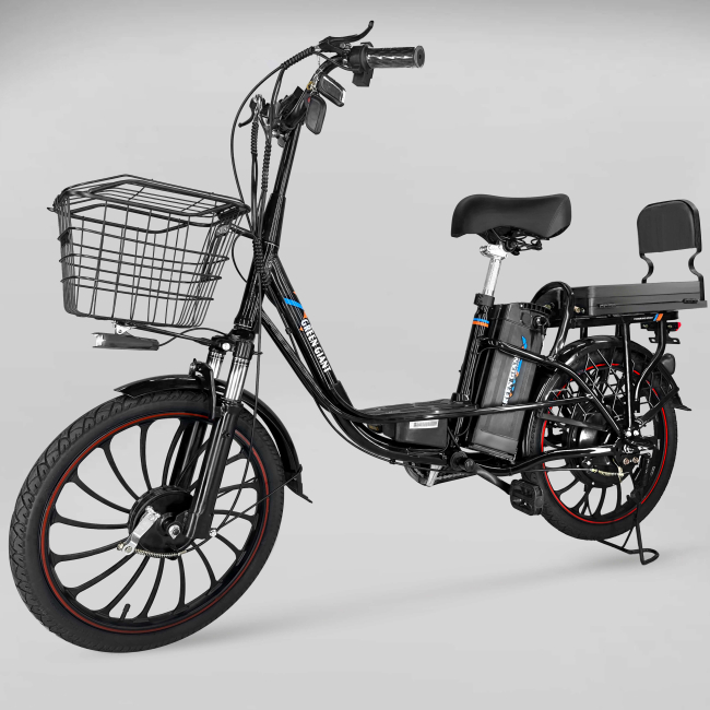 Електровелосипед GREEN GIANT U18 Eco 26Ah 48V З переднім амортизатором Чорний Модель 2025 року!, Фото 1