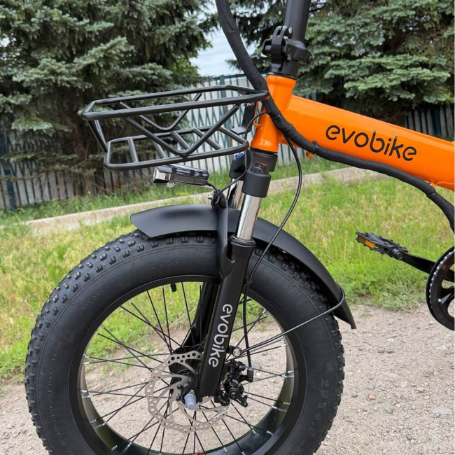 Електровелосипед EVOBIKE Storm V8 1000W 48V 15Ah/18Ah Помаранчевий Складний Фетбайк 20" (Модель 2026 року), Фото 8