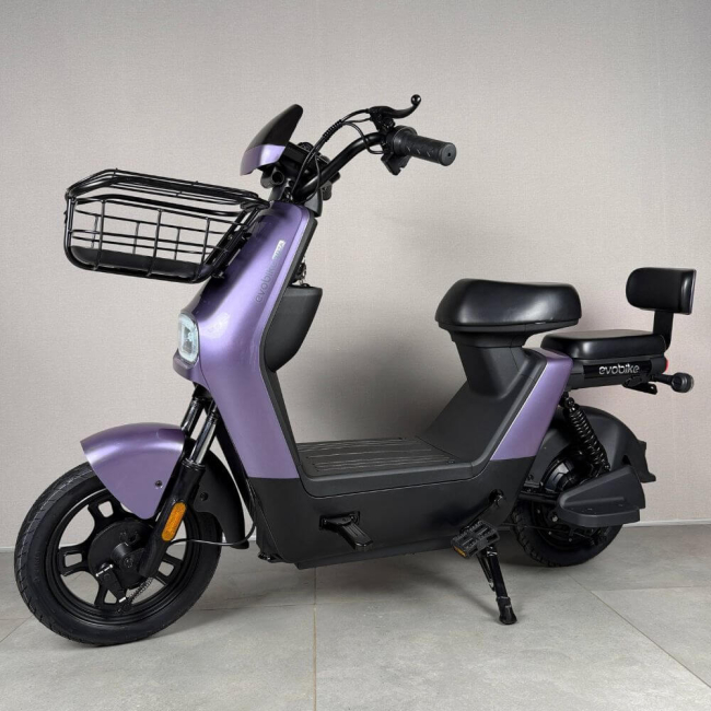 Електровелосипед EVOBIKE YOTA 800W 48V 20Ah Graphene 14" Фіолетовий | До 35 км/год | Передній кошик | Гарантія 24 місяці, Фото 1