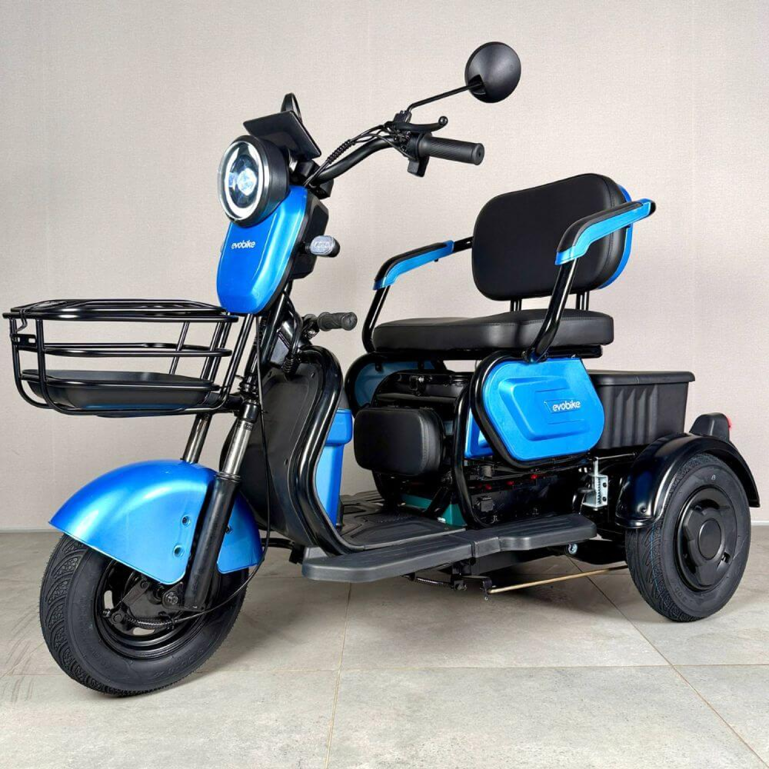 Электровелосипед трехколесный EVOBIKE LUNA TRIO Ocean Blue 1200W 60V 20Ah/23Ah до 220 кг, Фото 1