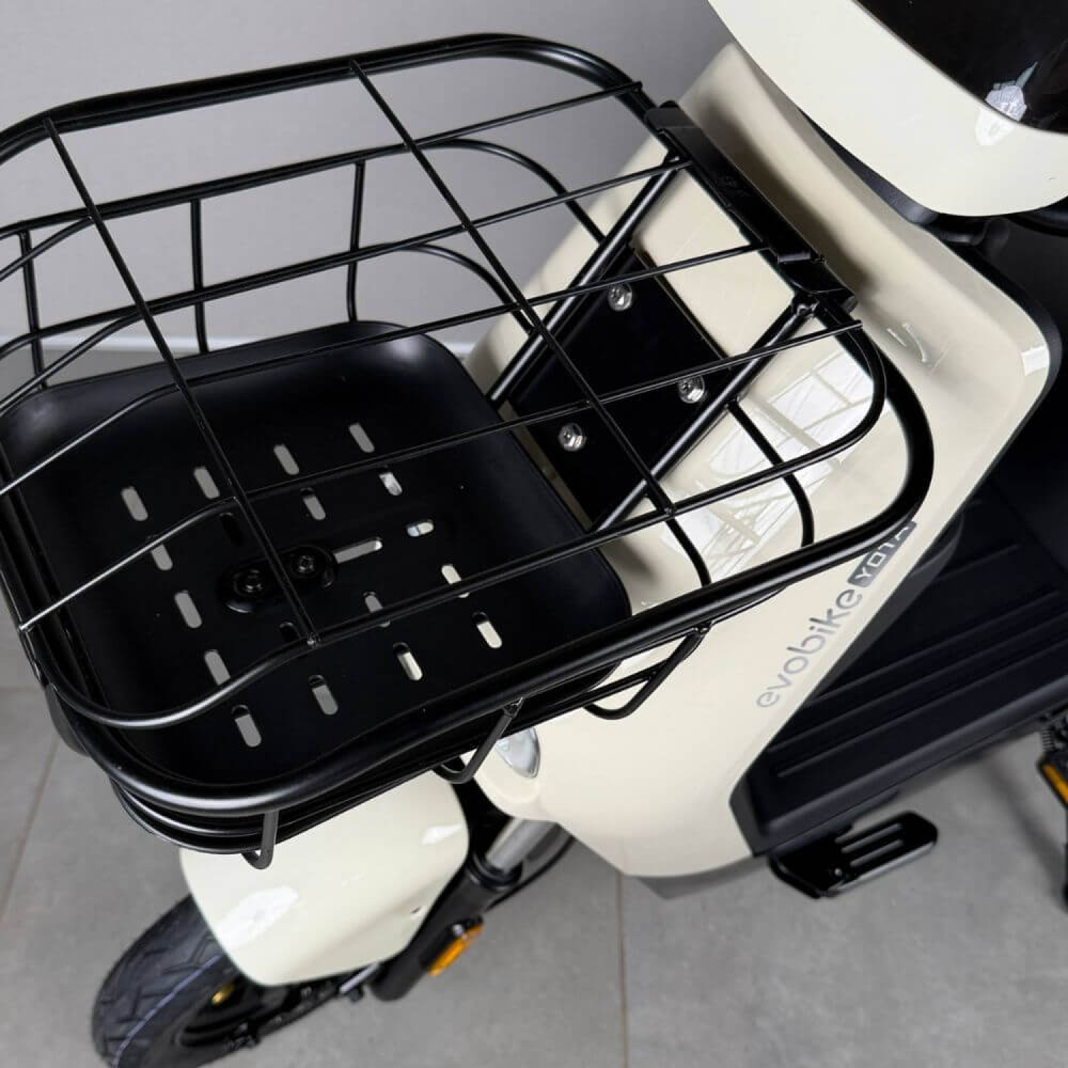 Электровелосипед EVOBIKE YOTA 800W 48V 20Ah Graphene 14" Кремово-молочный | До 35 км/ч | Передняя корзина | Гарантия 24 месяца, Фото 3