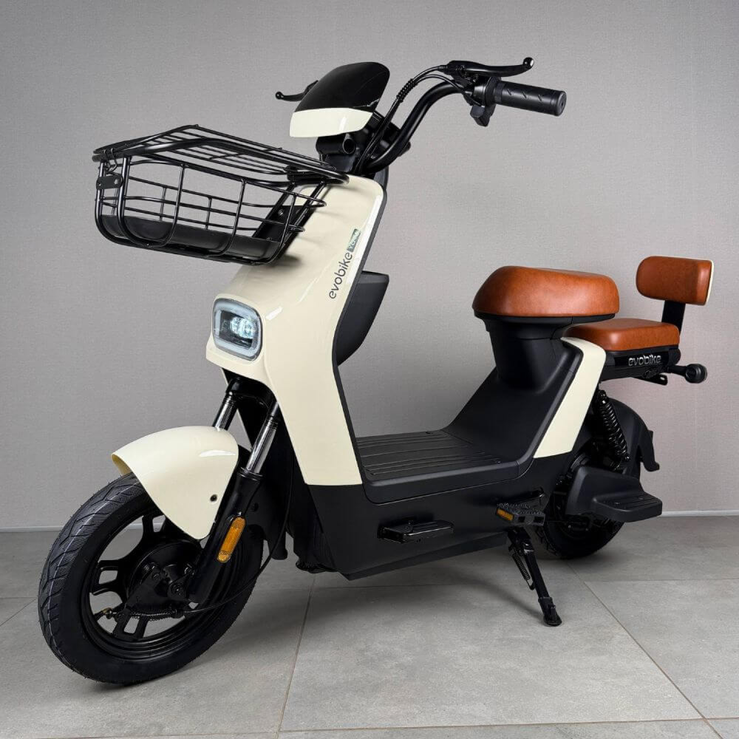 Электровелосипед EVOBIKE YOTA 800W 48V 20Ah Graphene 14" Кремово-молочный | До 35 км/ч | Передняя корзина | Гарантия 24 месяца, Фото 1