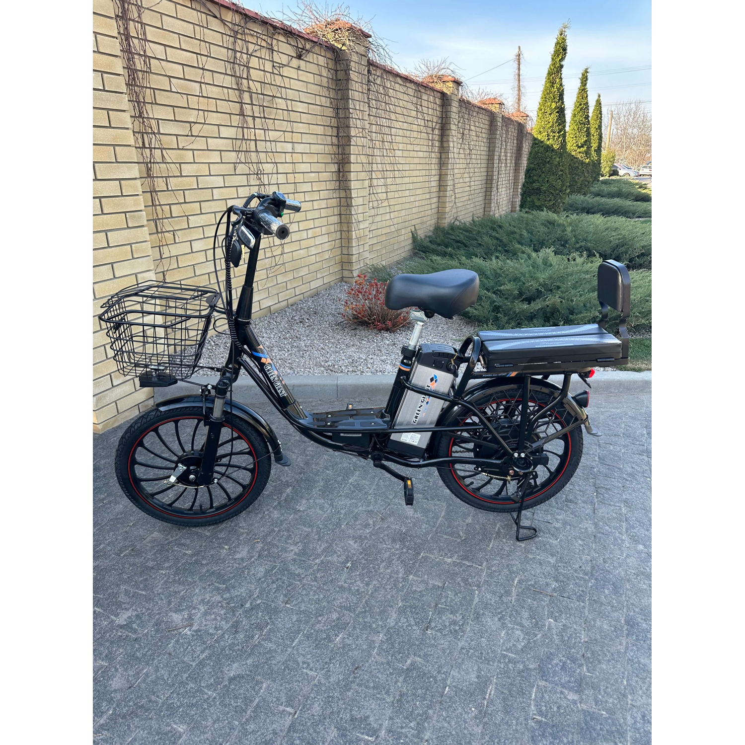 Электровелосипед GREEN GIANT U18 Eco 18Ah 48V С передним амортизатором Черный Модель 2025 года!, Фото 1