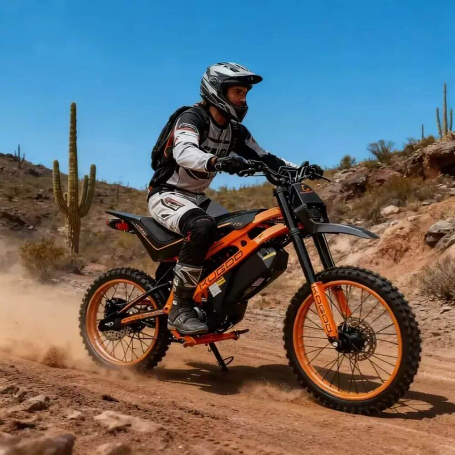 Електровелосипед KUGOO Wish 02 Pro 2026 2500W 60V 27Ah Li-ion Off-Road | Колеса 19"/17" | До 70 км/ч | Оранжевый | Гарантия 2 года, Фото 2