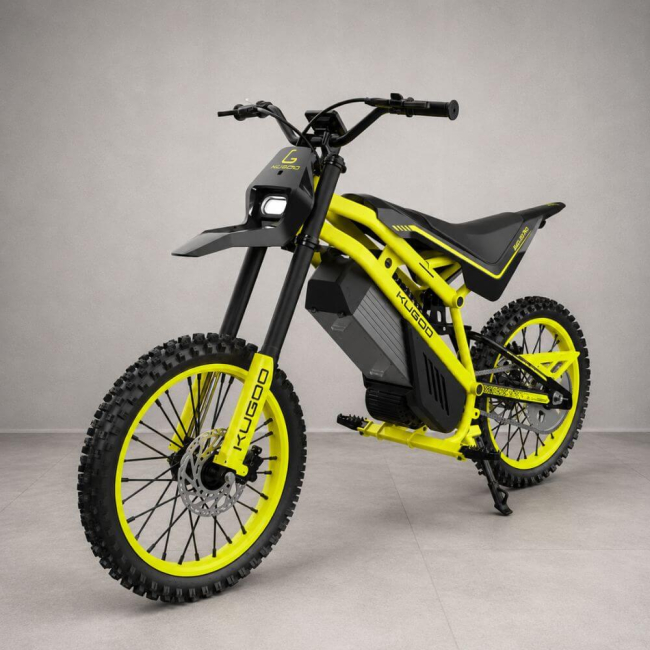 Электровелосипед KUGOO Wish 02 Pro 2026 2500W 60V 27Ah Li-ion Off-Road | Желтый | Колеса 19"/17" | До 70 км/ч | Гарантия 24 месяца, Фото 1