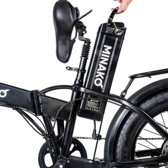 Електровелосипед MINAKO F10 складний 1200W 48V 21Ah фетбайк 20×4", Фото 3