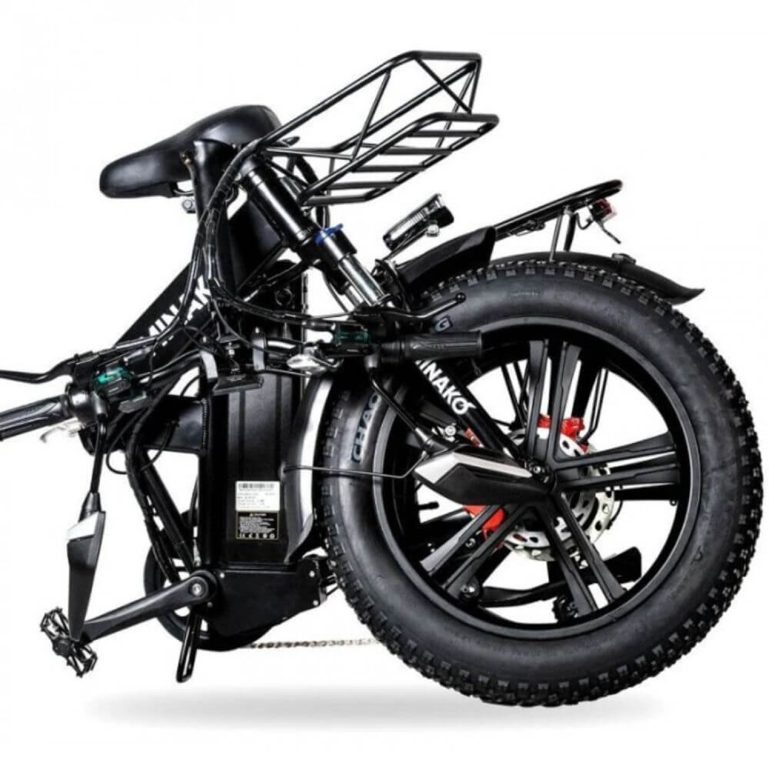 Складной электровелосипед MINAKO F10, 1200 Вт, 48 В, 21 Ач, фетбайк 20×4" , Фото 9