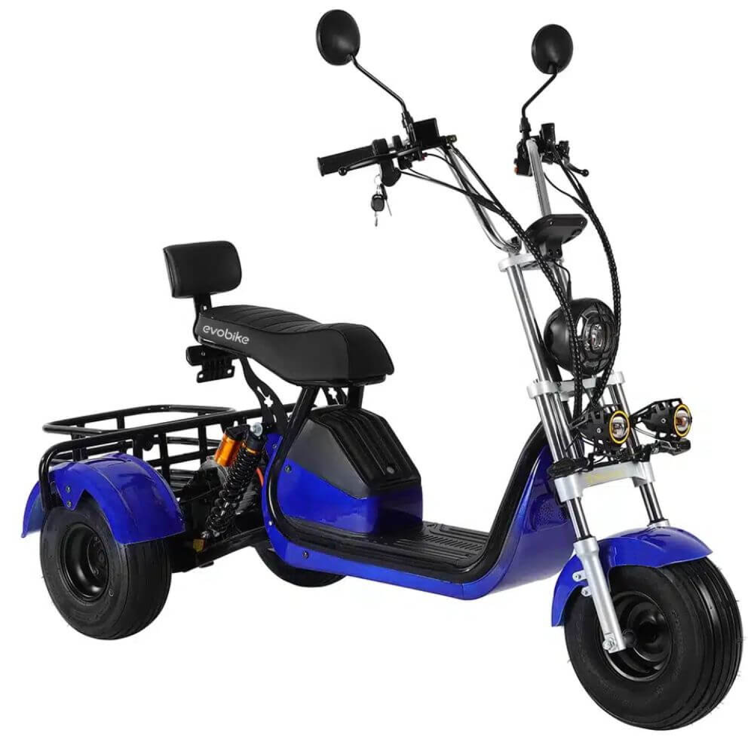 Трёхколёсный электровелосипед CityCoco EVOBIKE UrbanRide X3 48V 21Ah 2000W — Синий, Фото 4